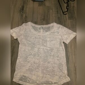 Sheer White Short Sleeve Tee